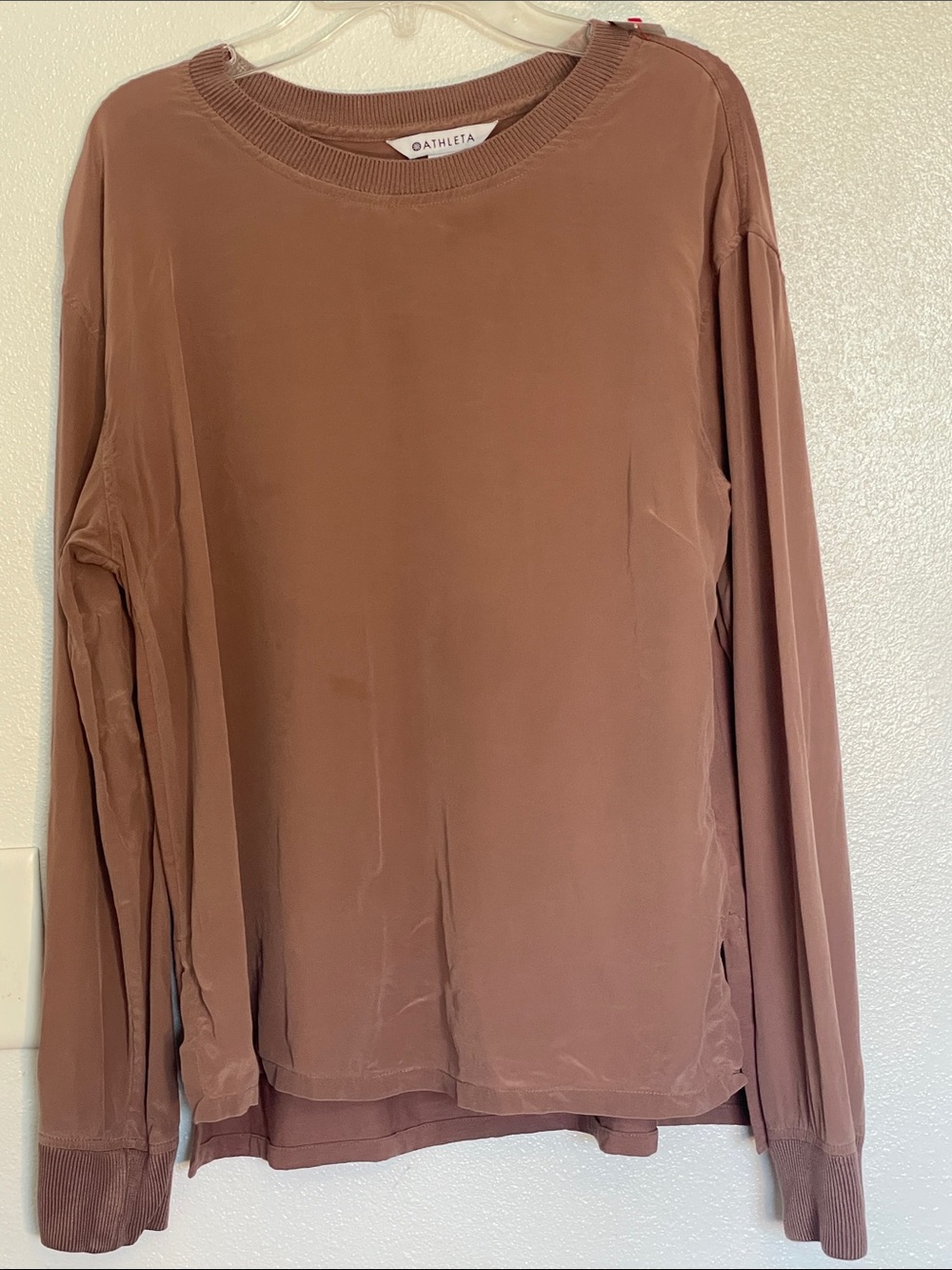 Athleta Long Sleeve Top in Dusty Rose Brown